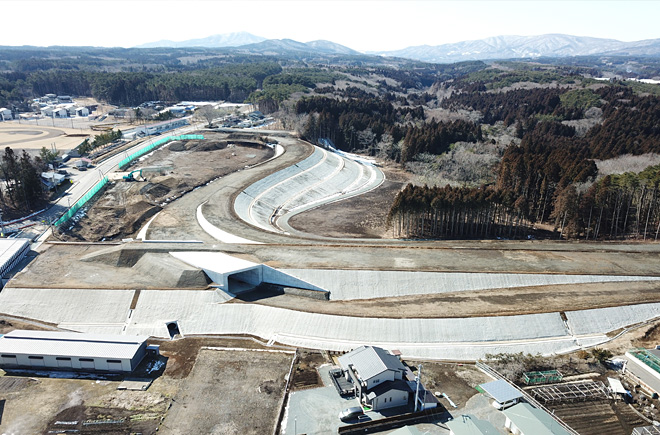 洋野IC道路改良工事