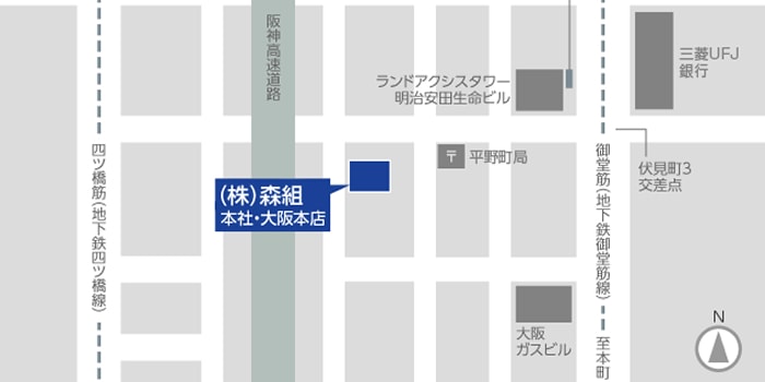 本社・大阪本店 マップ
