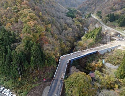 「鳴瀬川ダム宿尻地区工事用道路整備工事」が竣工しました。