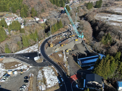 「鳴瀬川ダム宿尻地区工事用道路整備工事」が竣工しました。