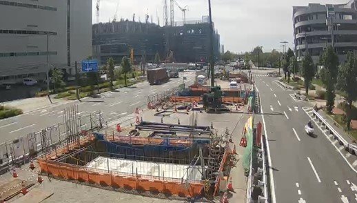「(仮称)舞洲東高架橋架設工事-1」(大阪万博の関連工事)の施工状況